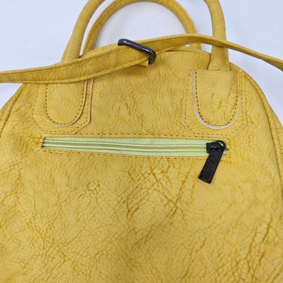 Faux Yellow Leather‎ Mini Rainbow backpack - Picture 5 of 11
